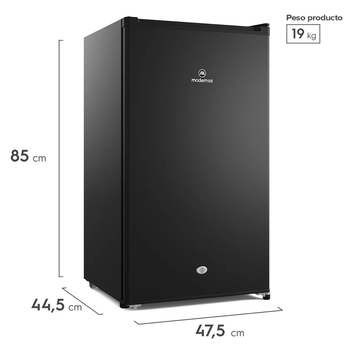 MADEMSA - Frigobar 90 Lts. Negro MMB 91 BLK Mademsa