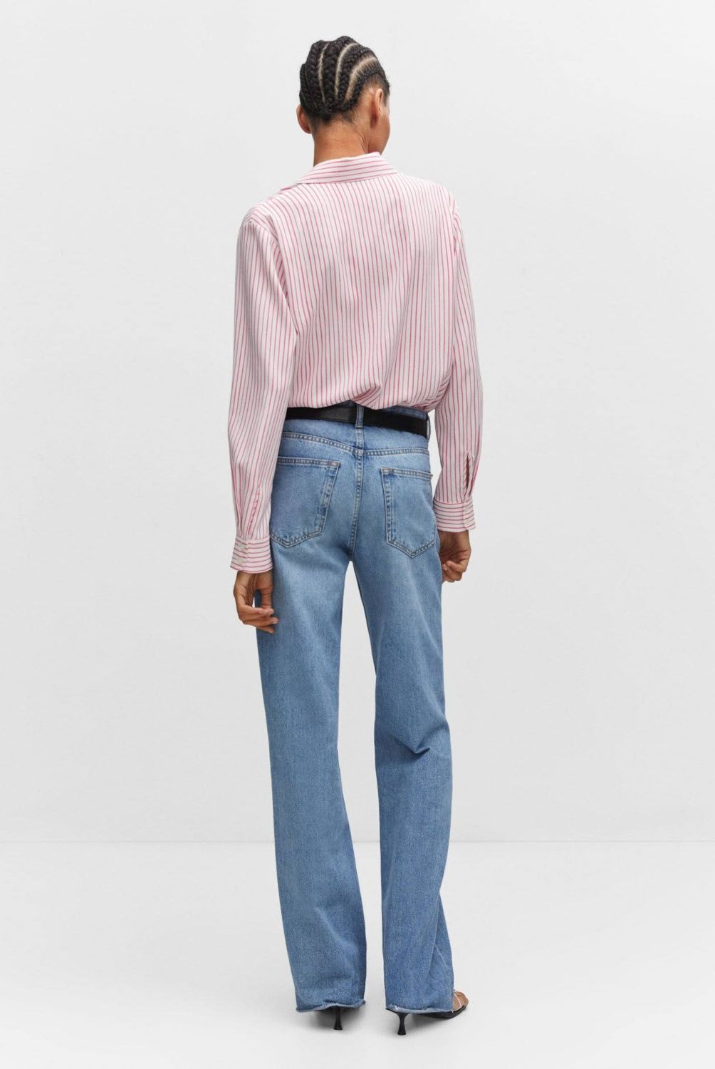 MANGO - Camisa Fluida Botones Mujer Mango