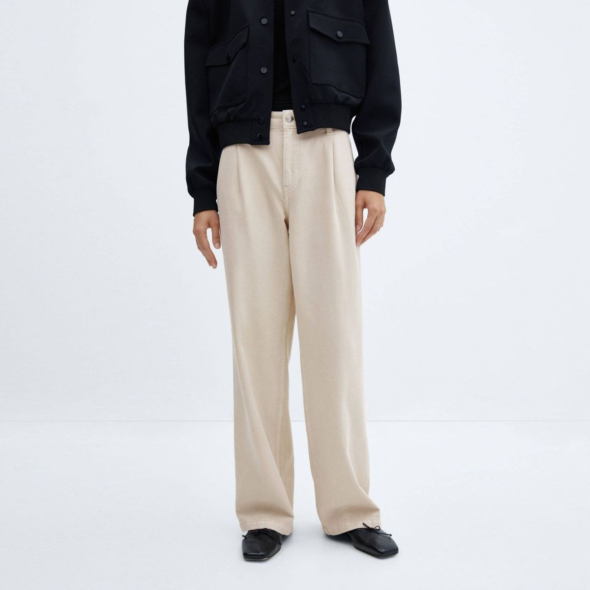 MANGO - Jeans Recto Arletita Tiro Medio Mujer Mango