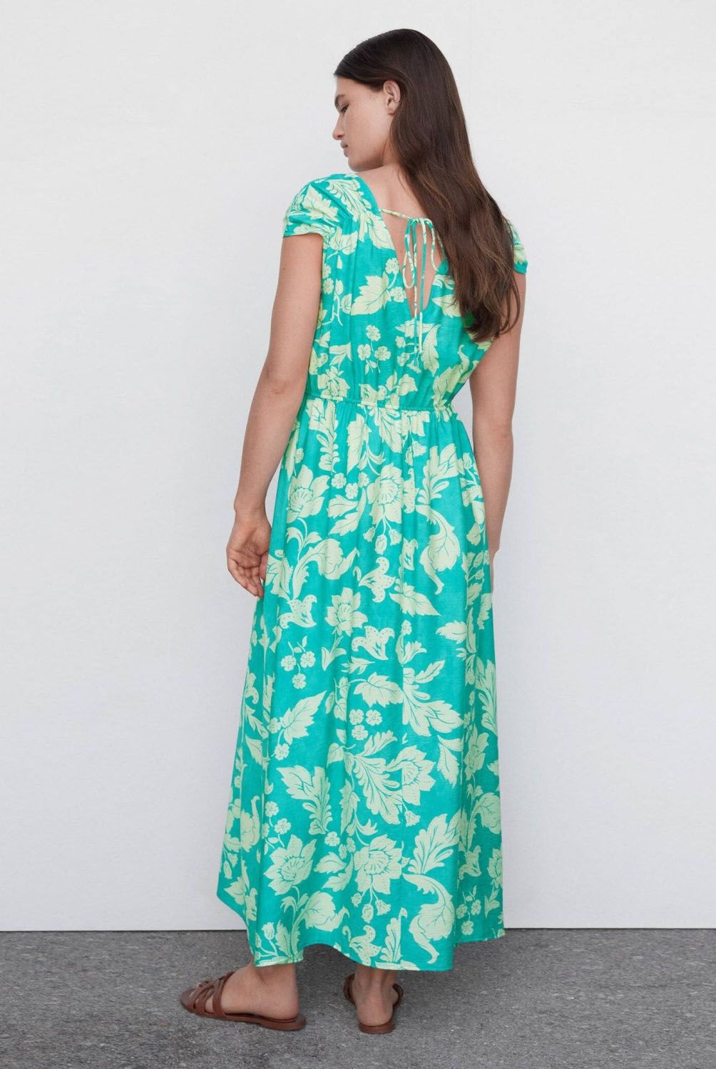 MANGO - Vestido Floral Escote Cruzado Mujer Mango