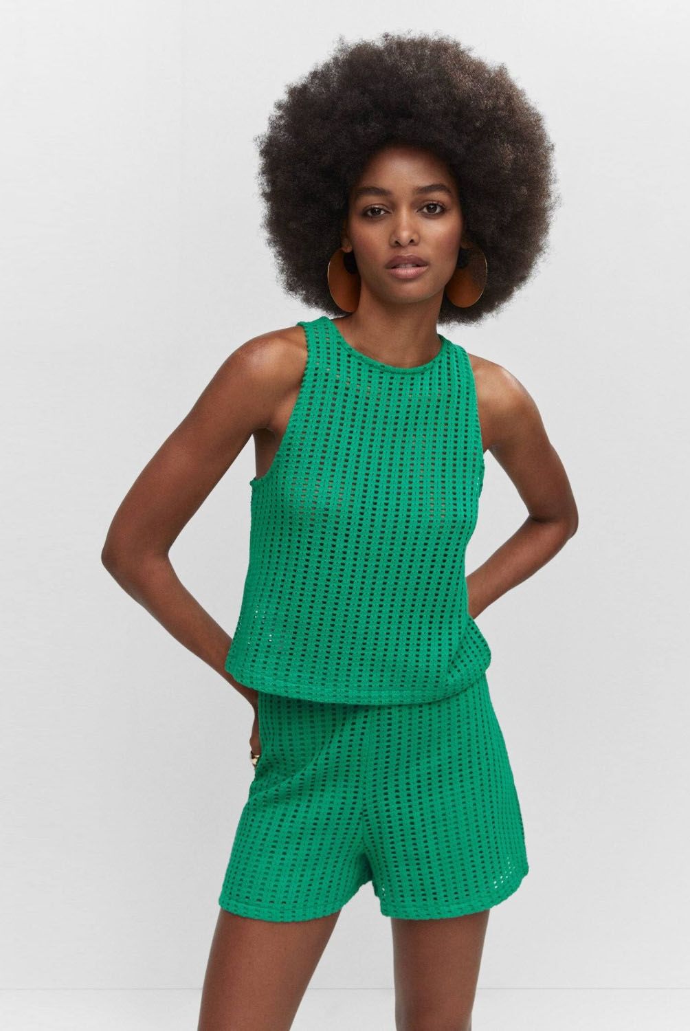 MANGO - Top Punto Calado Mujer Mango