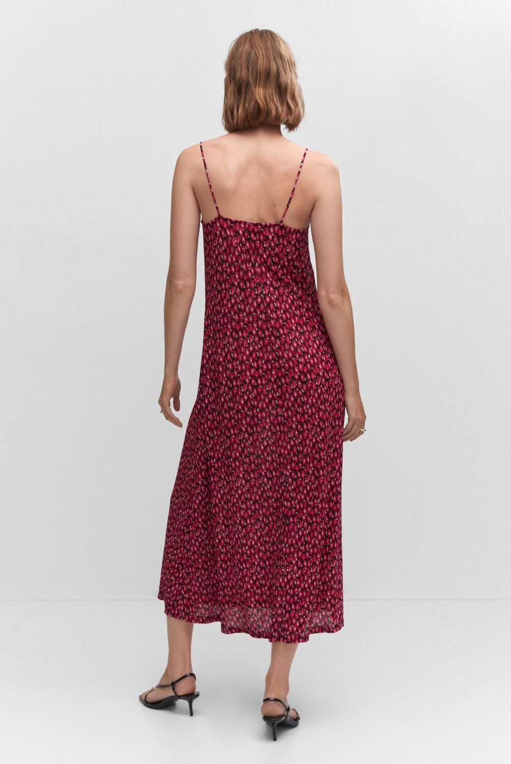 MANGO - Vestido Flores Detalle Fruncido Mujer Mango