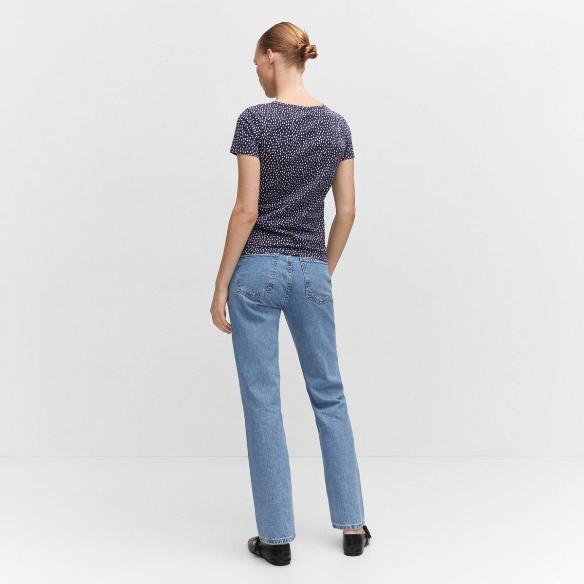 MANGO - Polera Estampada Logo Bordado Mujer Mango