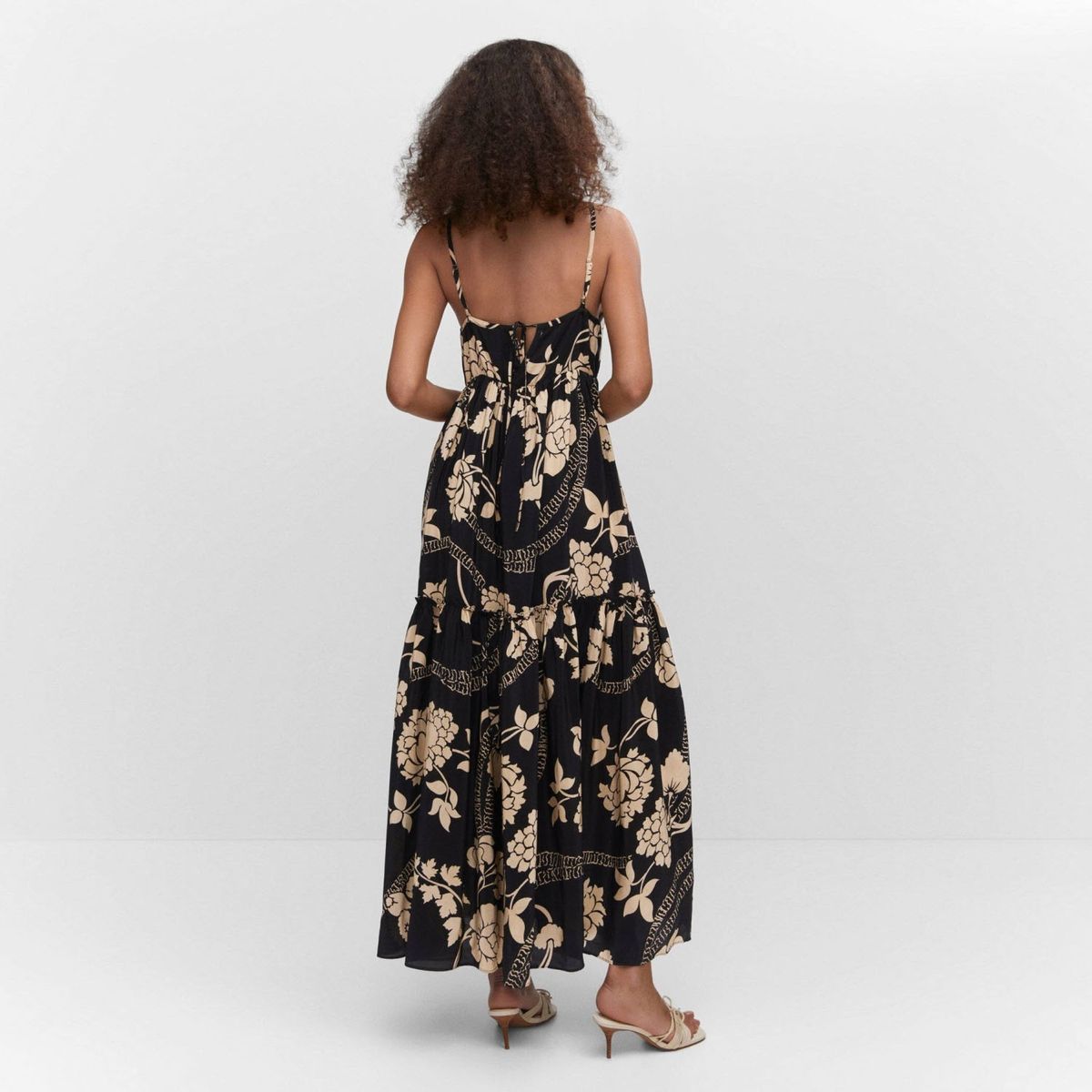 MANGO - Vestido Estampado Vuelo Mujer Mango