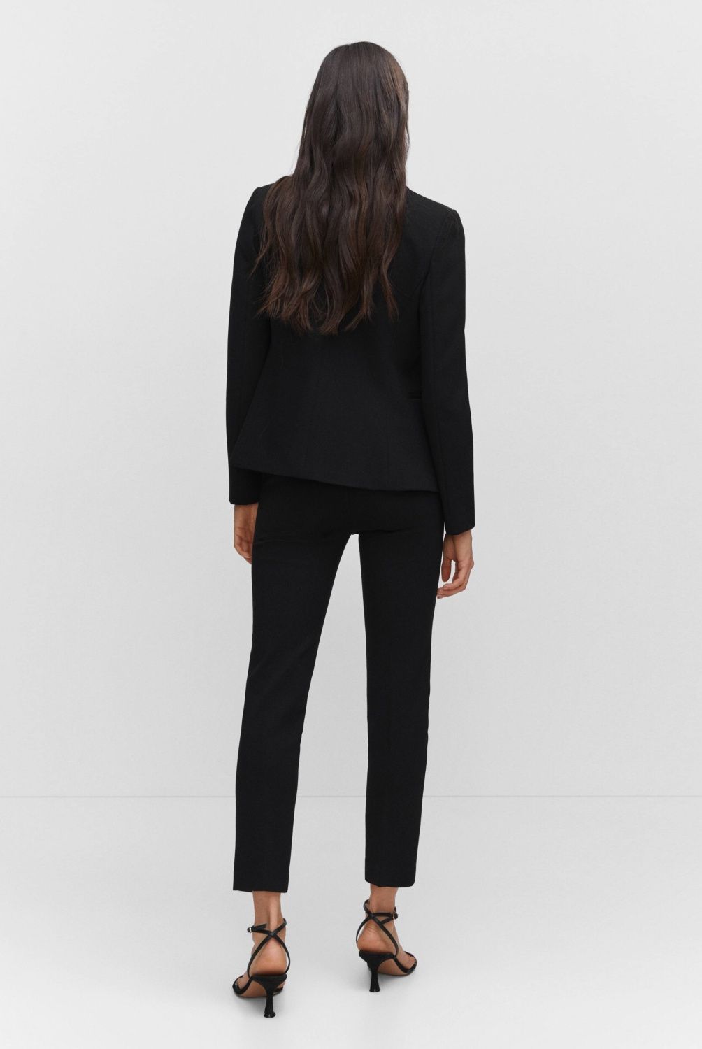 MANGO - Blazer Entallada Punto Roma Mujer Mango