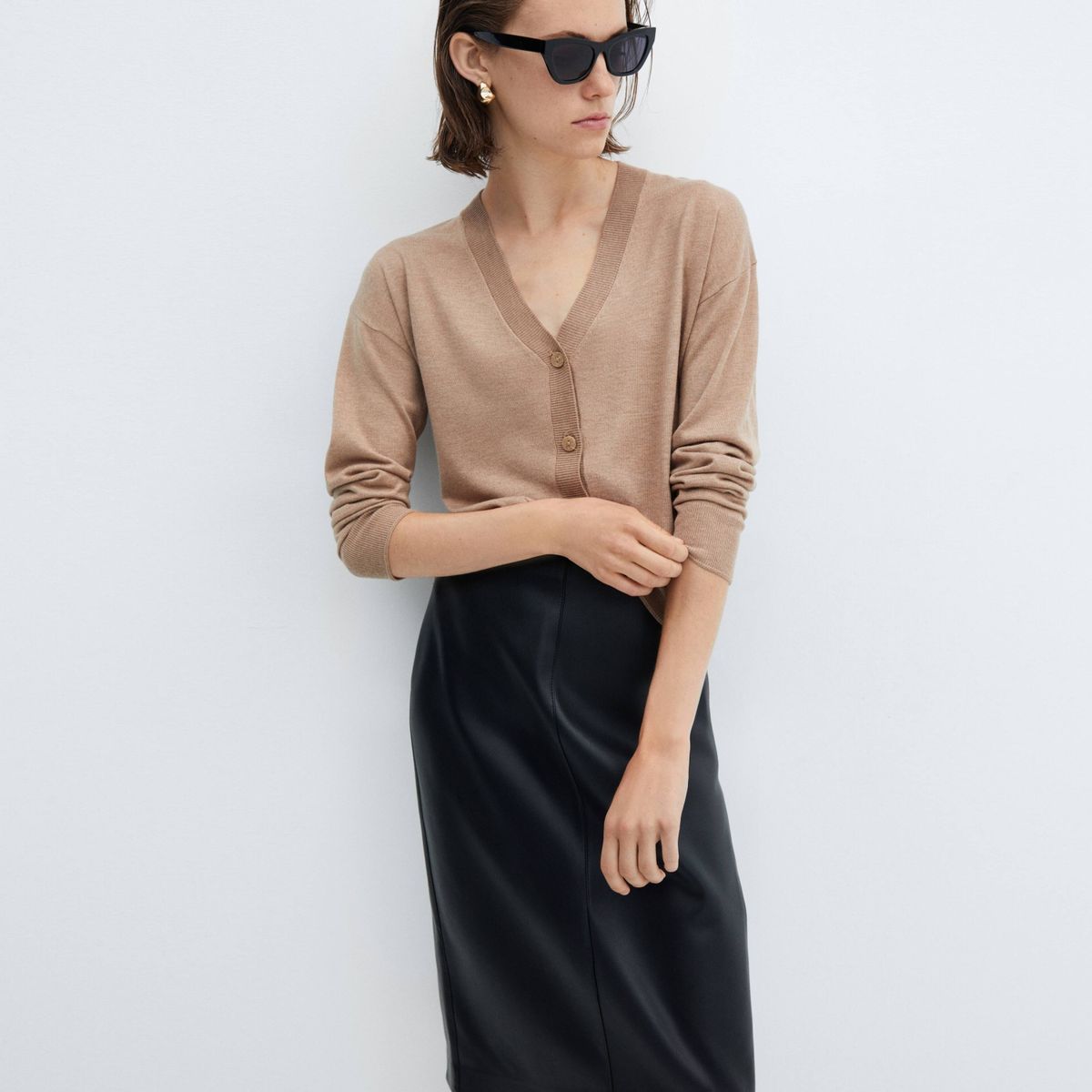 MANGO - Cárdigan Punto Fino Mujer Mango