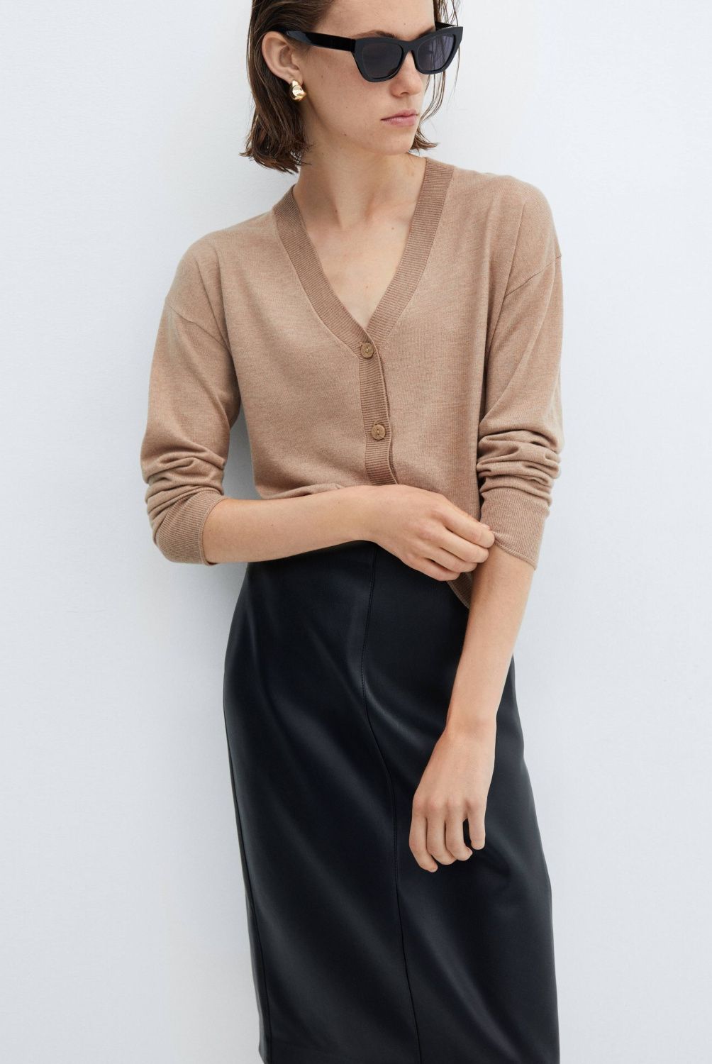 MANGO - Cárdigan Punto Fino Mujer Mango
