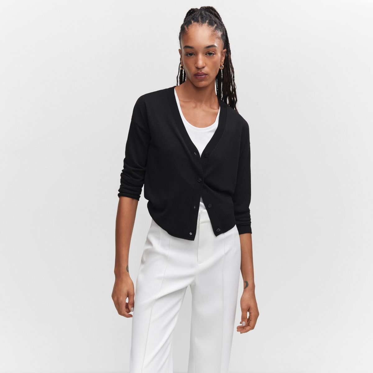 MANGO - Cárdigan Punto Fino Mujer Mango