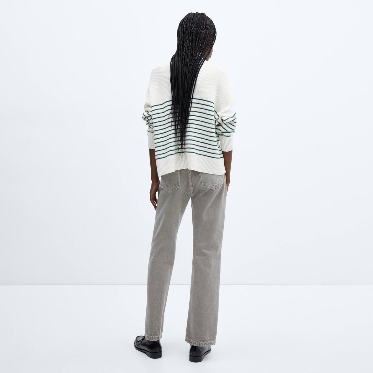 MANGO - Sweater Rayas Cremallera Mujer Mango