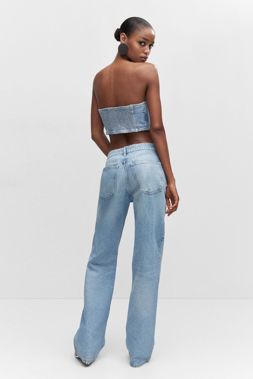 MANGO - Jeans Shinny Tiro Medio Mujer Mango