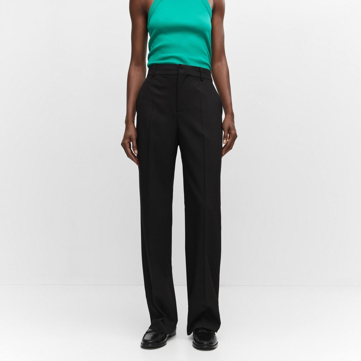 MANGO - Pantalón Recto Traje Mujer Mango