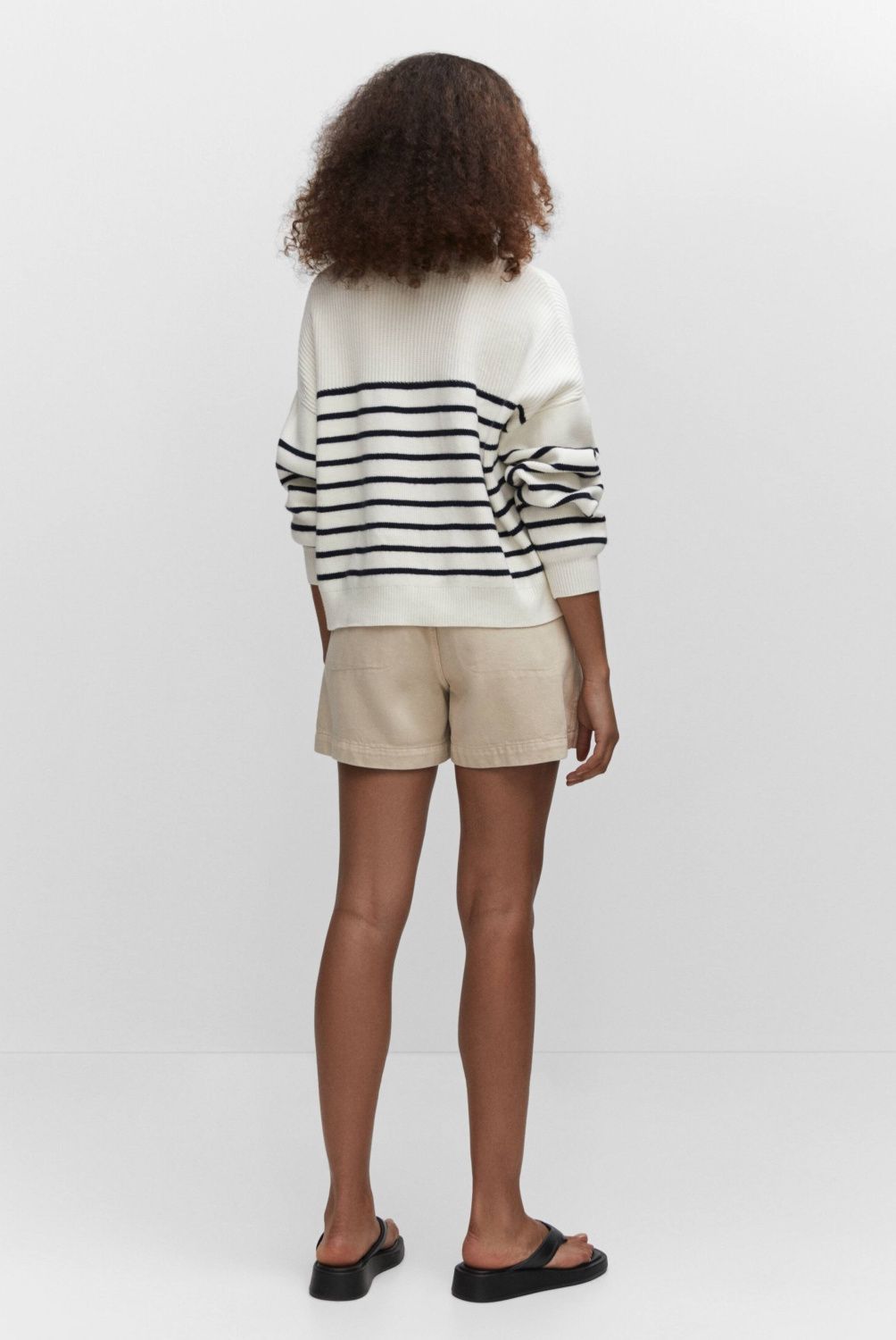 MANGO - Sweater Rayas Cremallera Mujer Mango