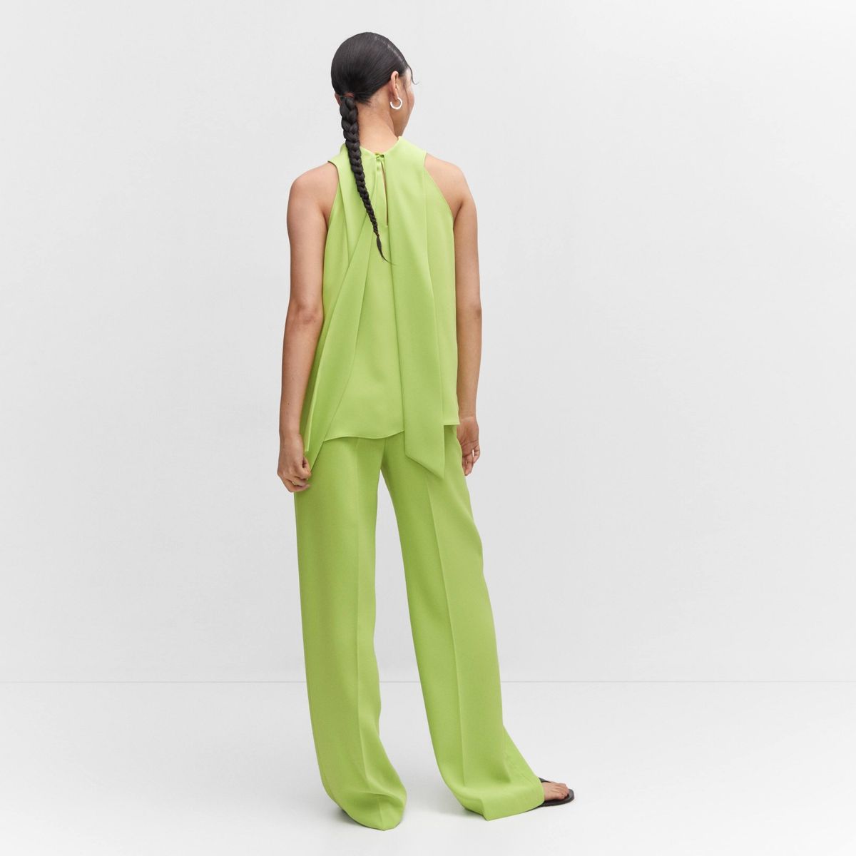 MANGO - Blusa Halter Detalle Abertura Mujer Mango