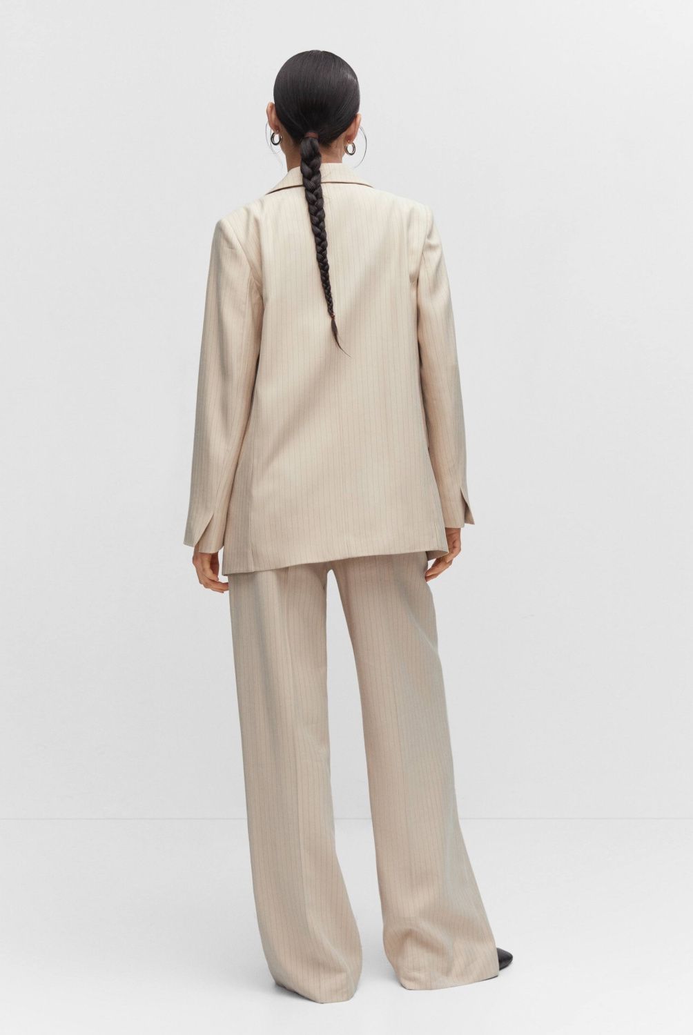 MANGO - Blazer Traje Raya Diplomática Mujer Mango