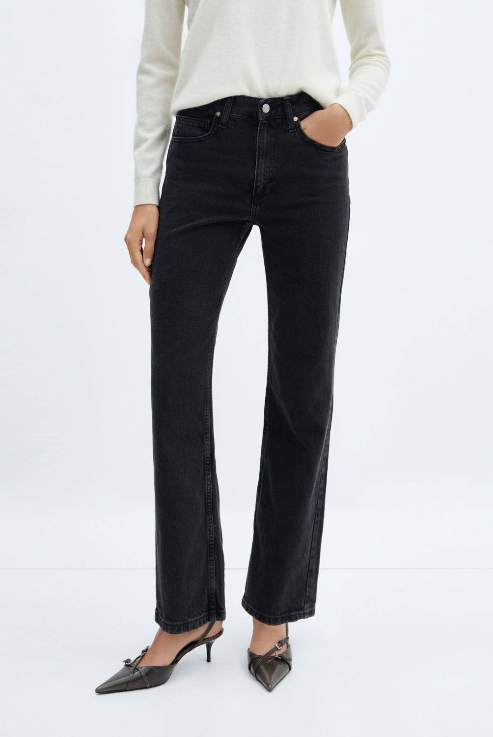 MANGO - Jeans Matilda Tiro Medio Mujer Mango