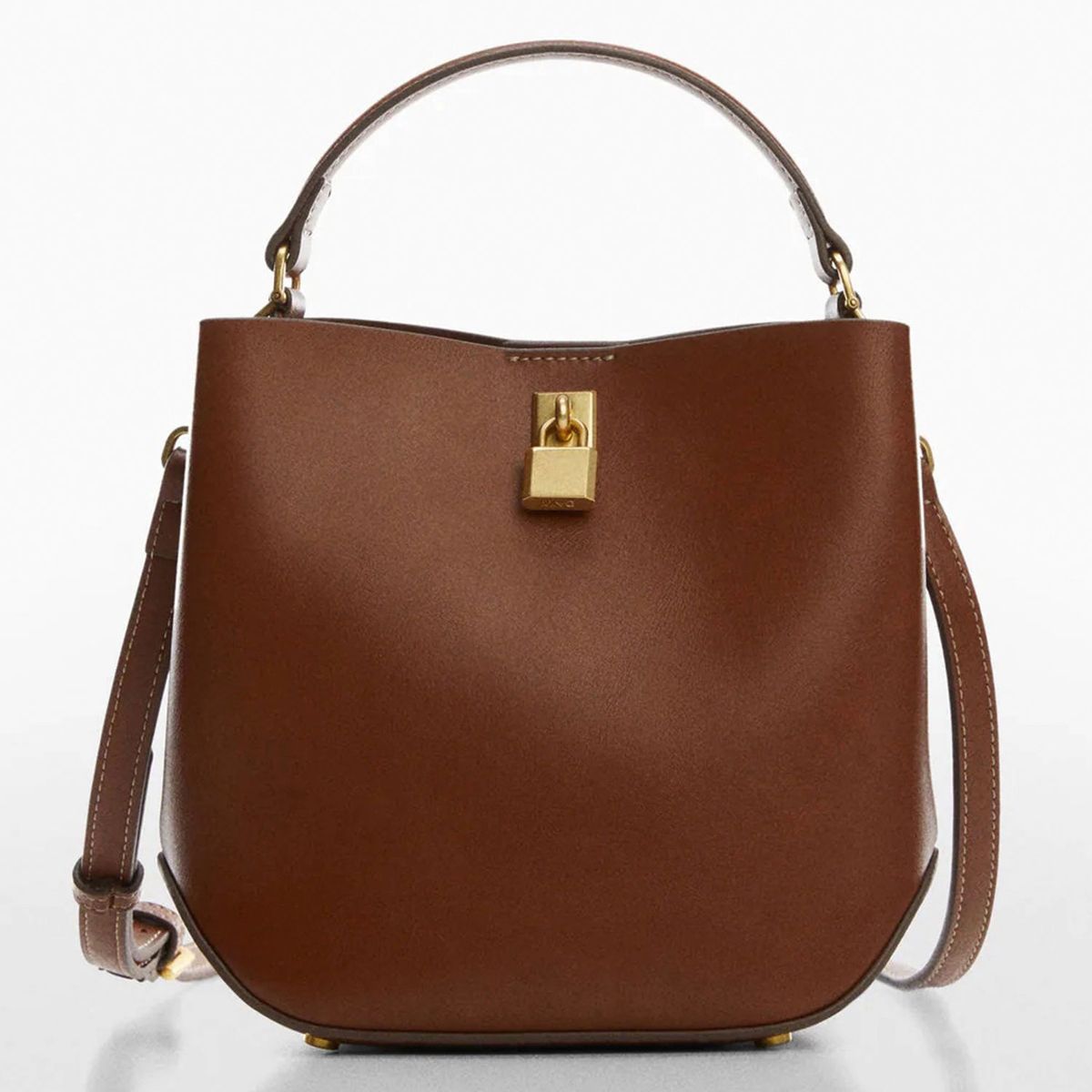 MANGO - Cartera Mini Shopper Candado Mujer Mango