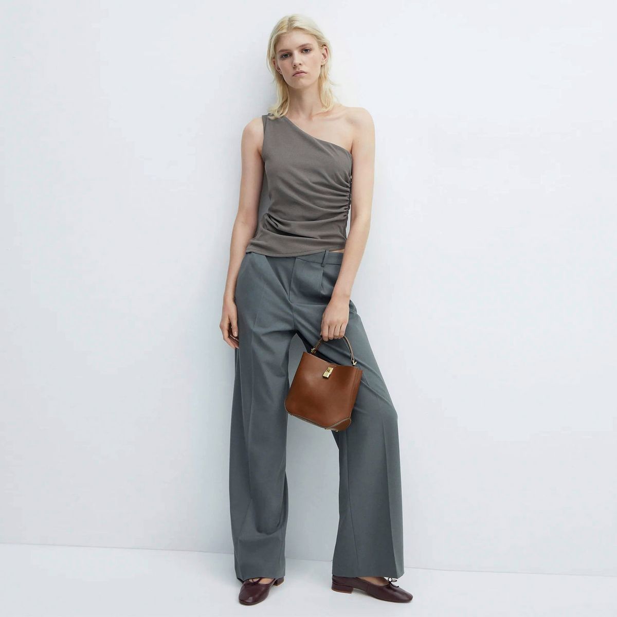 MANGO - Cartera Mini Shopper Candado Mujer Mango