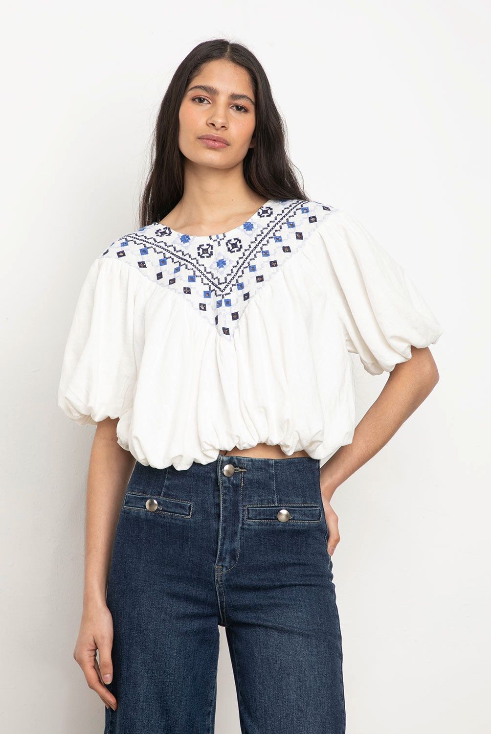 FREE PEOPLE - Free People Blusa Harrison Top Mujer