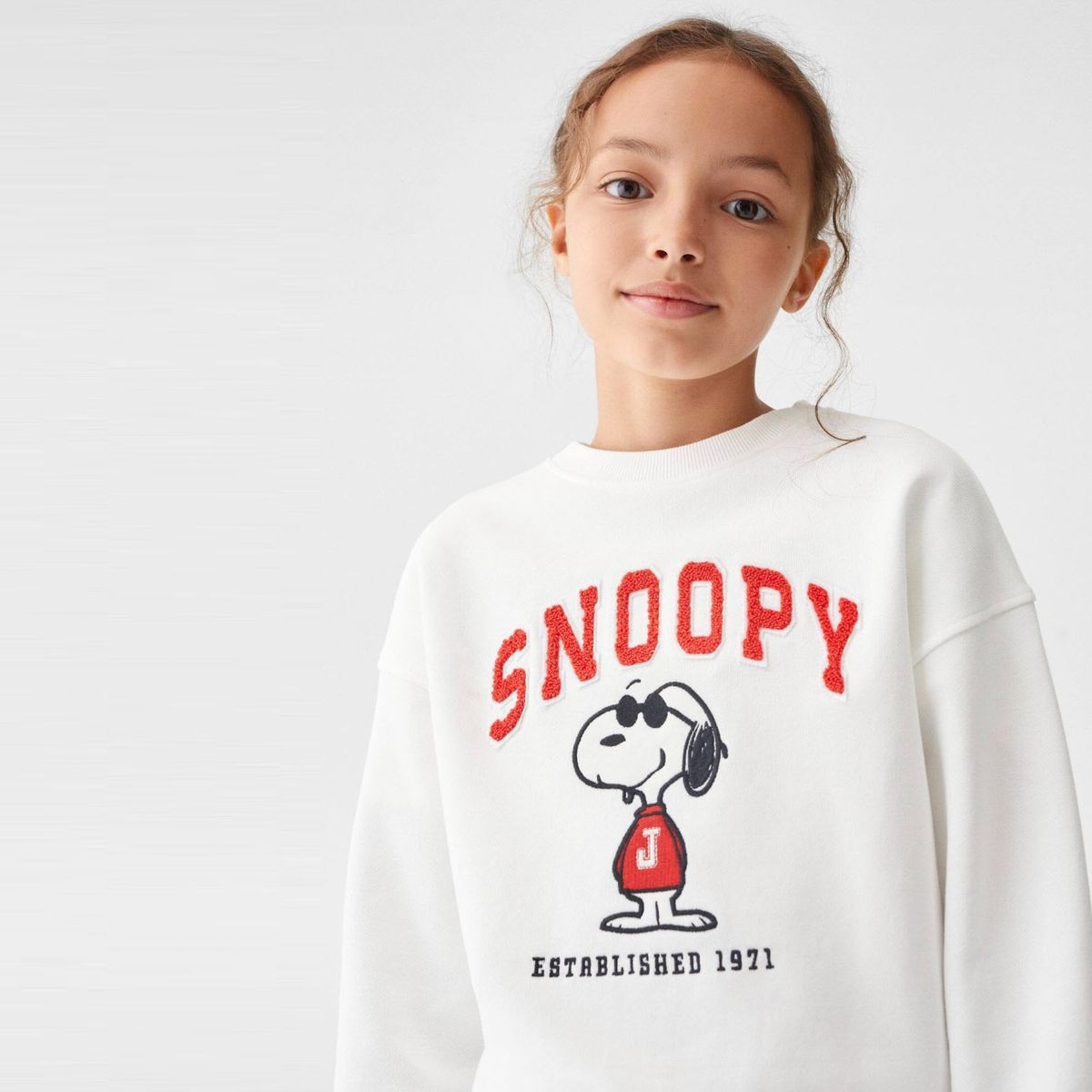 MANGO KIDS - Polerón  Snoopy Algodón Niña Mango Kids