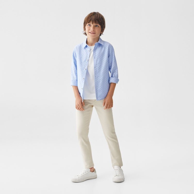MANGO KIDS - Camisa Estampada Algodón Niño Mango Kids