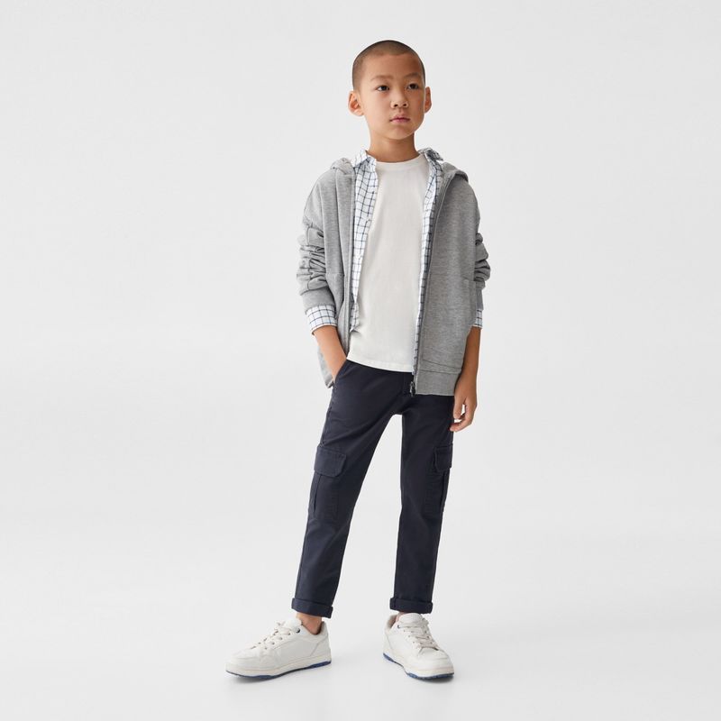 MANGO KIDS - Pantalón Cargo Algodón Delavado Niño Mango Kids