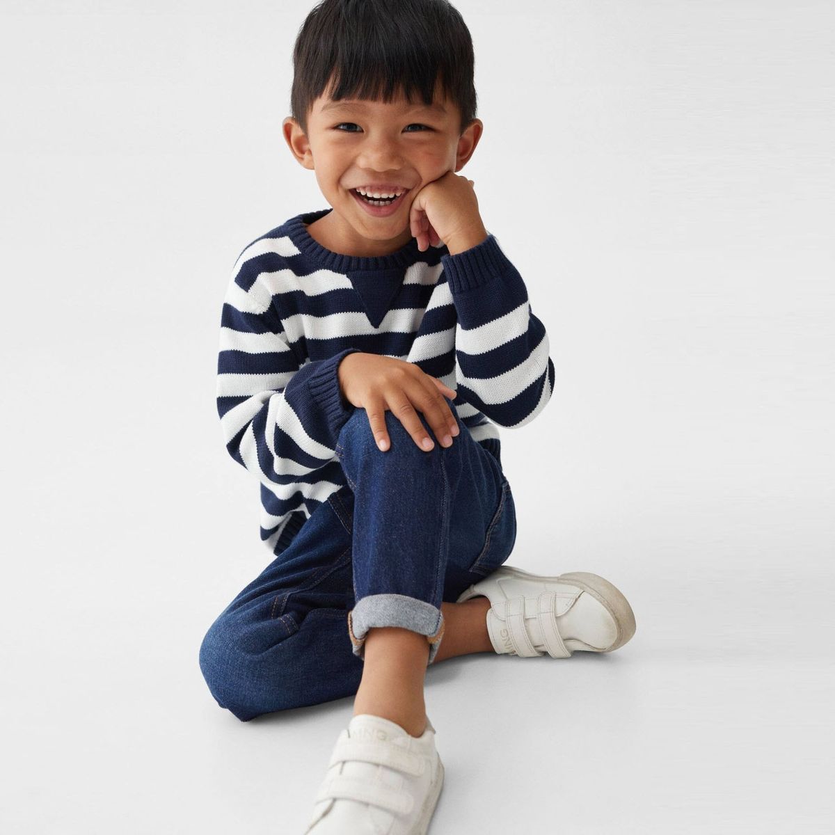 MANGO KIDS - Sweater Algodón Rayas Bebé Niño Mango Kids