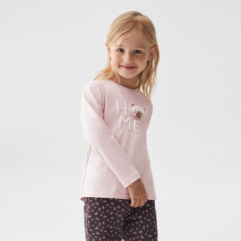 MANGO KIDS - Polera Algodón Manga Larga Bebé Niña Mango Kids