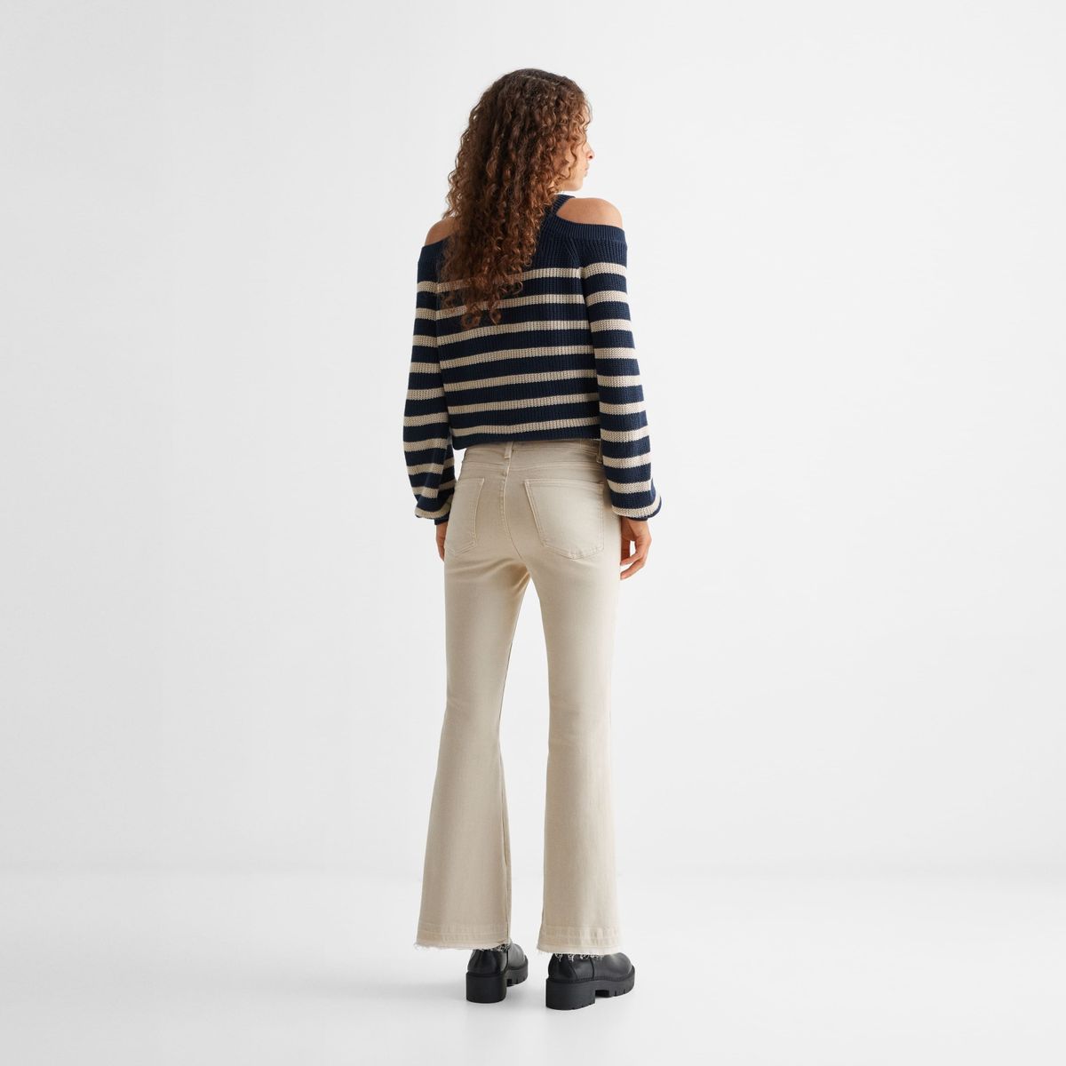 MANGO TEEN - Jeans Flare Bolsillos Mujer Mango Teen