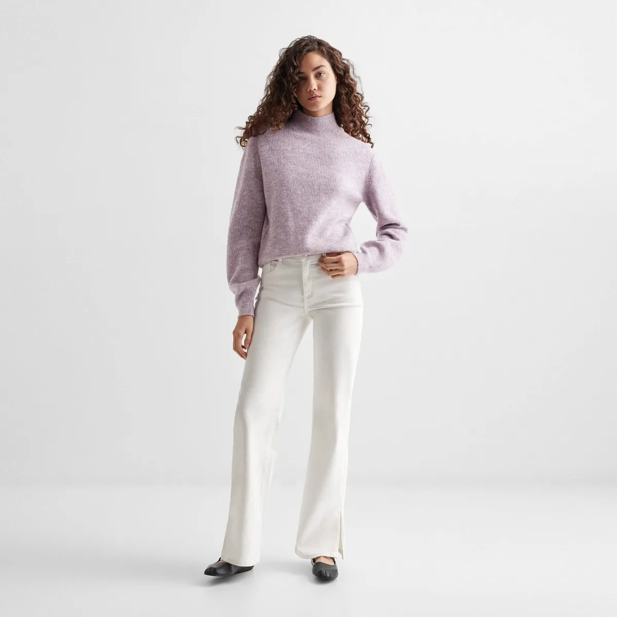 MANGO TEEN - Sweater Punto Abertura Mujer Mango Teen