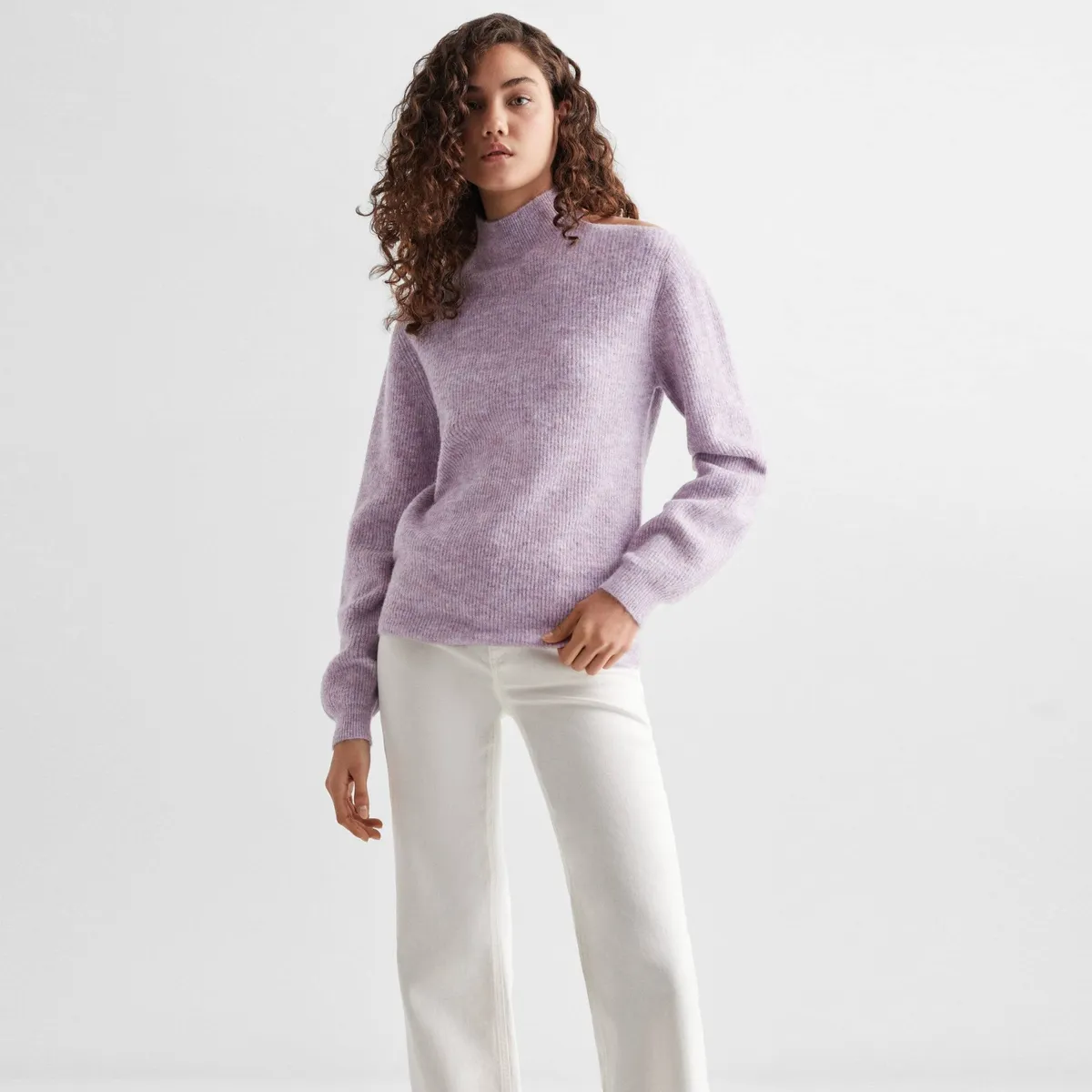 MANGO TEEN - Sweater Punto Abertura Mujer Mango Teen