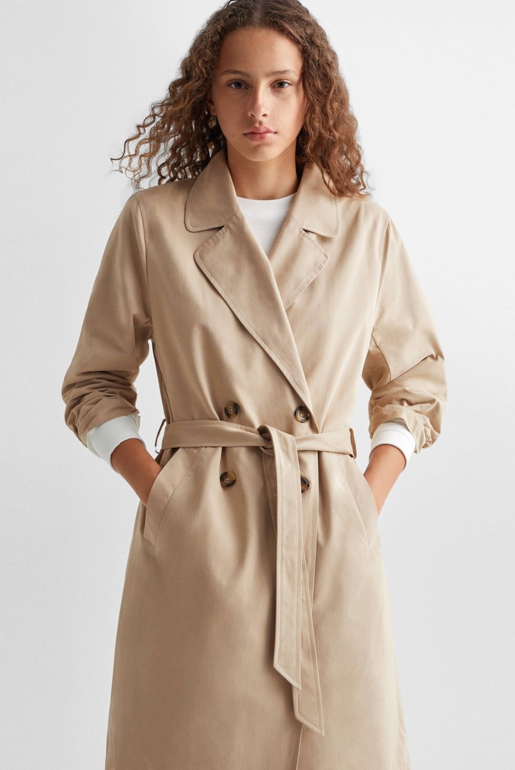 MANGO TEEN - Gabardina Trench Botones Niña Mango Teen