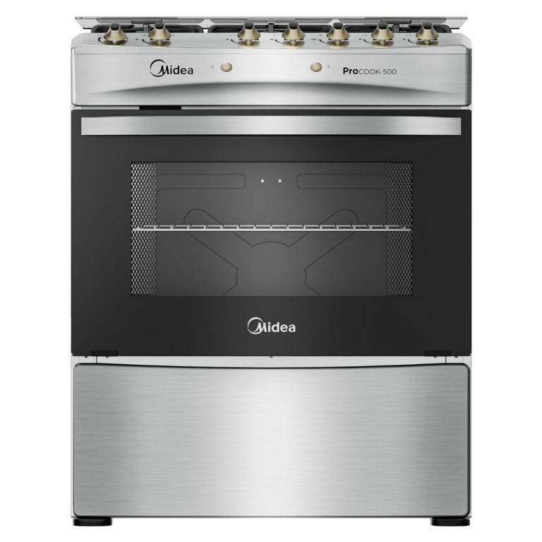 MIDEA Cocina 5 Quemadores Horno de 97Lt Con Grill Gas Licuado Mcg-5Qpi30Ns