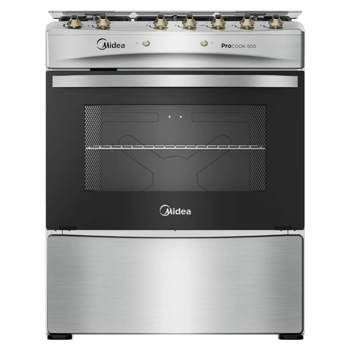 MIDEA - Cocina 5 Quemadores Horno de 97Lt Con Grill Gas Licuado Mcg-5Qpi30Ns Midea
