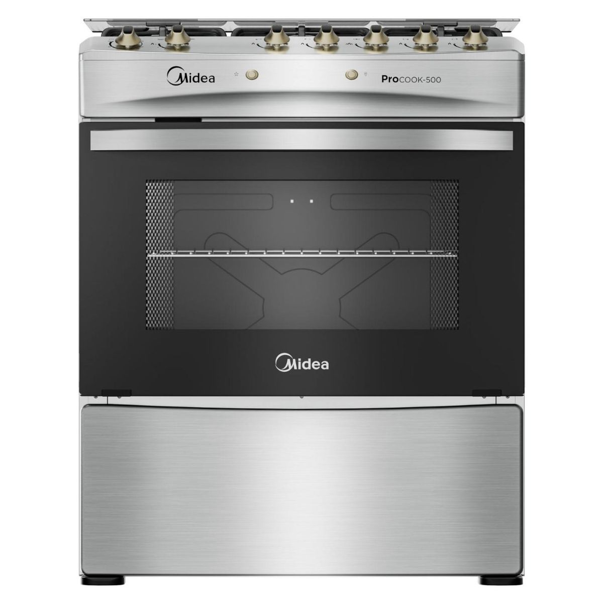 MIDEA - Cocina 5 Quemadores Horno de 97Lt Con Grill Gas Licuado Mcg-5Qpi30Ns Midea