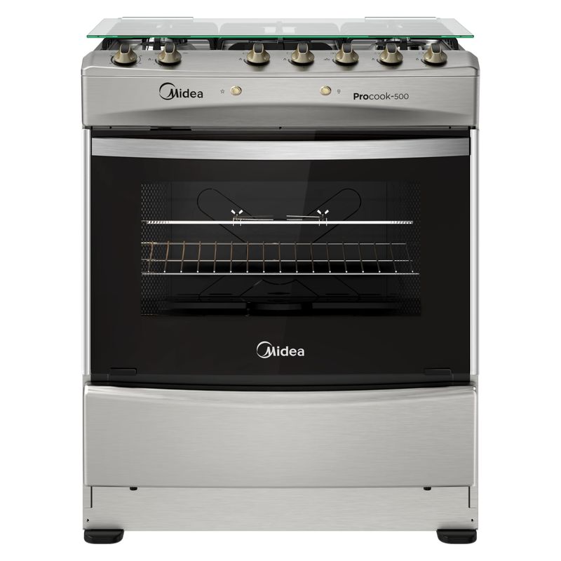 MIDEA - Cocina 5 Quemadores Horno de 97Lt Con Grill Gas Licuado Mcg-5Qpi30Ns Midea