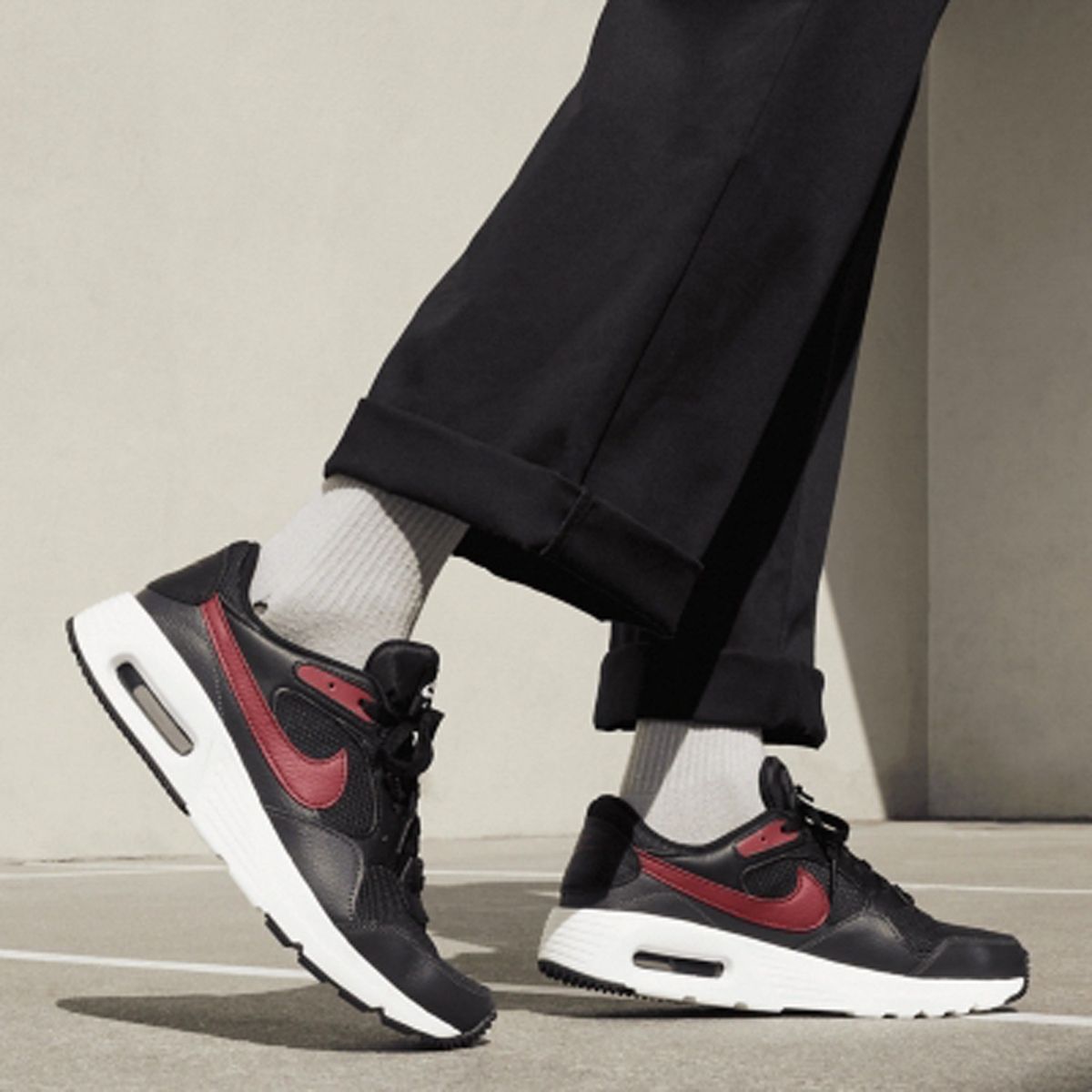 NIKE - Air Max Sc Zapatilla Urbana Hombre Cuero Negro Nike