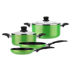 FANTUZZI - Batería de Cocina 6 Piezas Aluminio Gourmet
