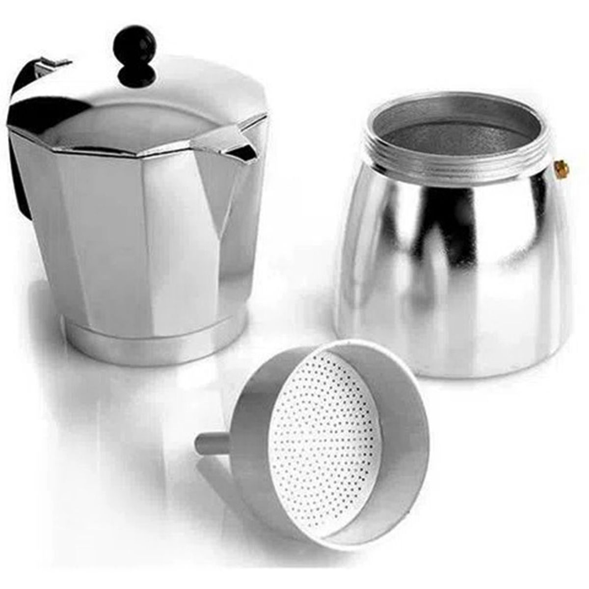 FANTUZZI - Cafetera Luna Aluminio 0,45 Lt Fantuzzi