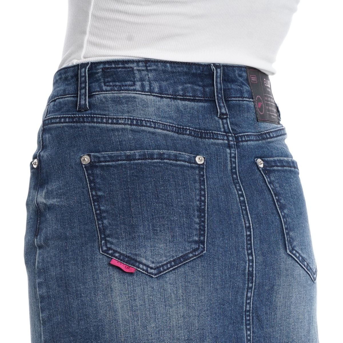 ELLUS - Falda Midi Algodón Mujer Ellus