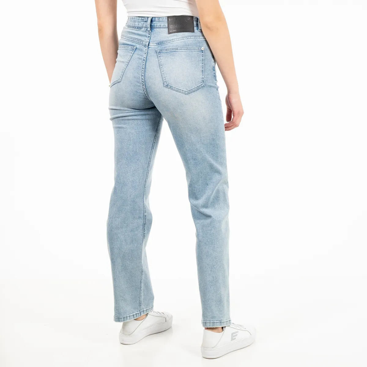 ELLUS - Jeans Straight Tiro Alto Mujer Ellus