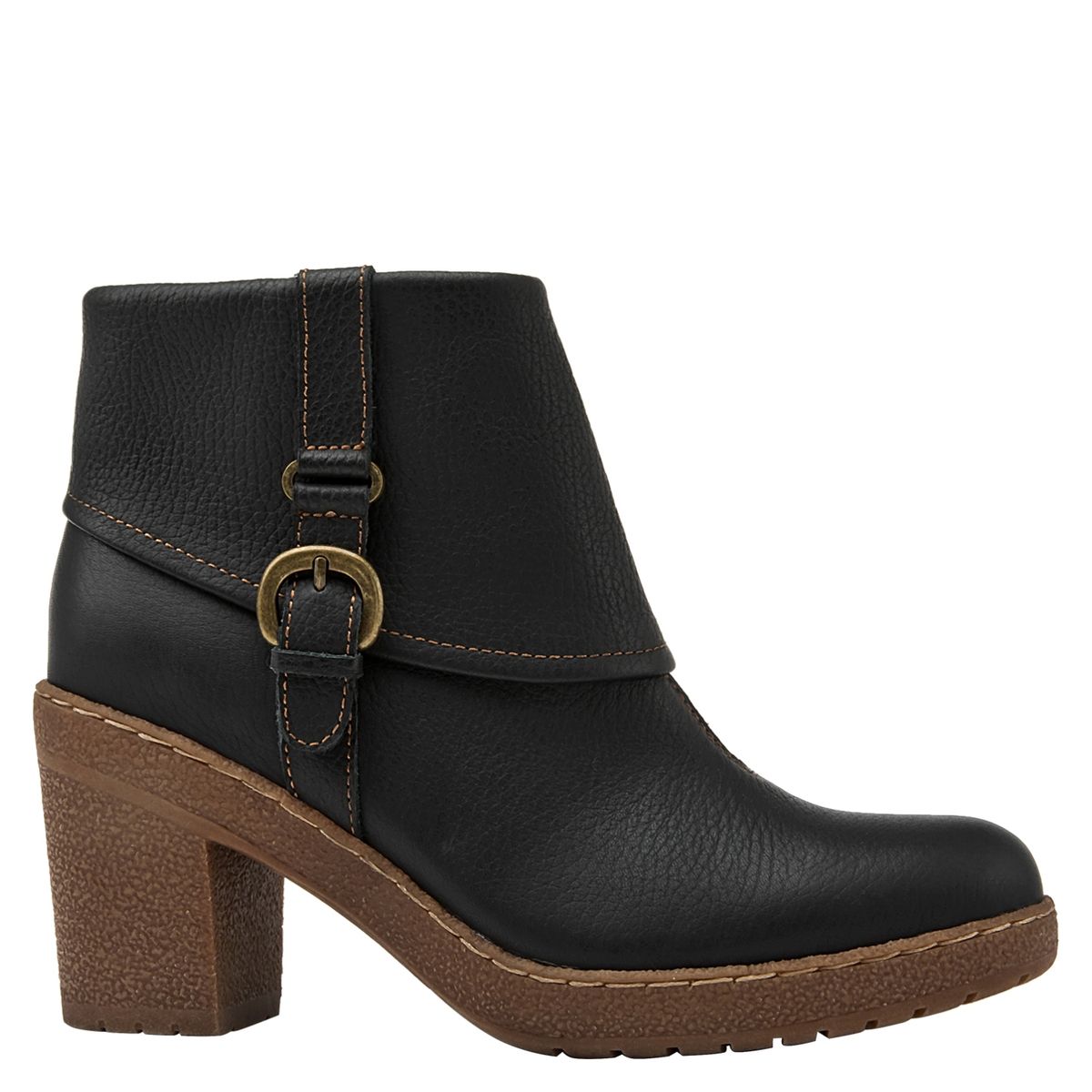 16 HRS - Botín Mujer Cuero Negro 16 Hrs