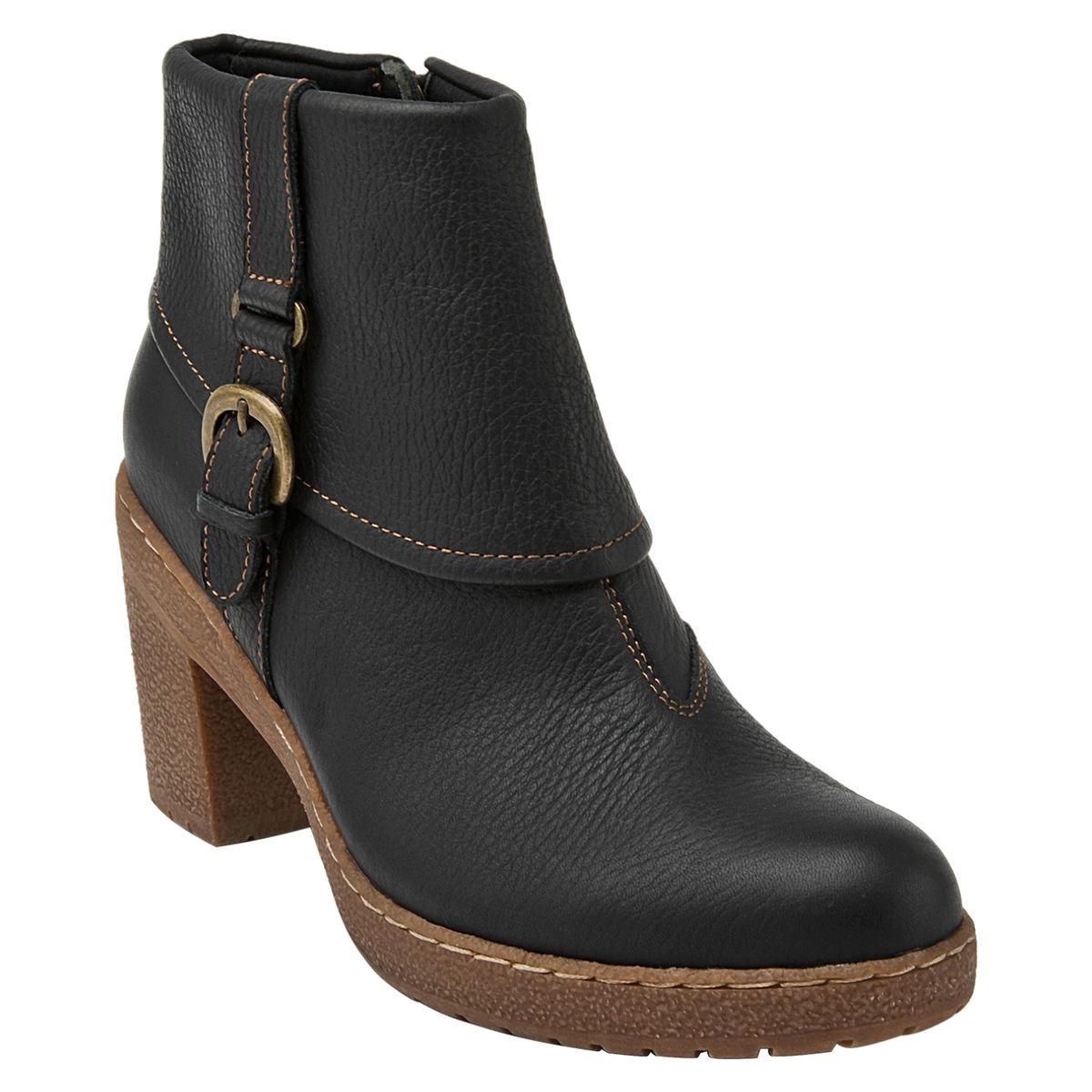 16 HRS - Botín Mujer Cuero Negro 16 Hrs