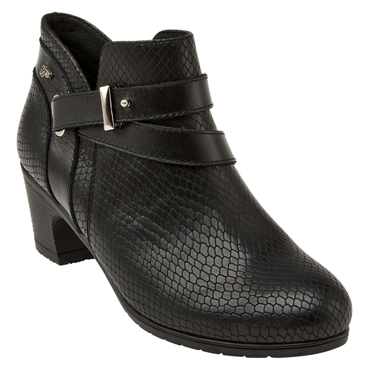 16 HRS - Botín Mujer Cuero Negro 16 Hrs