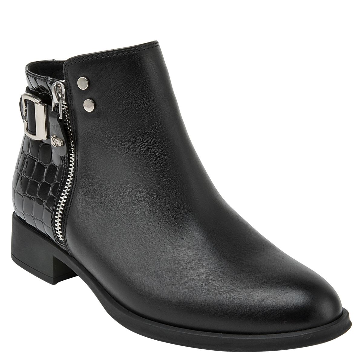 16 HRS - Botín Mujer Cuero Negro 16 Hrs