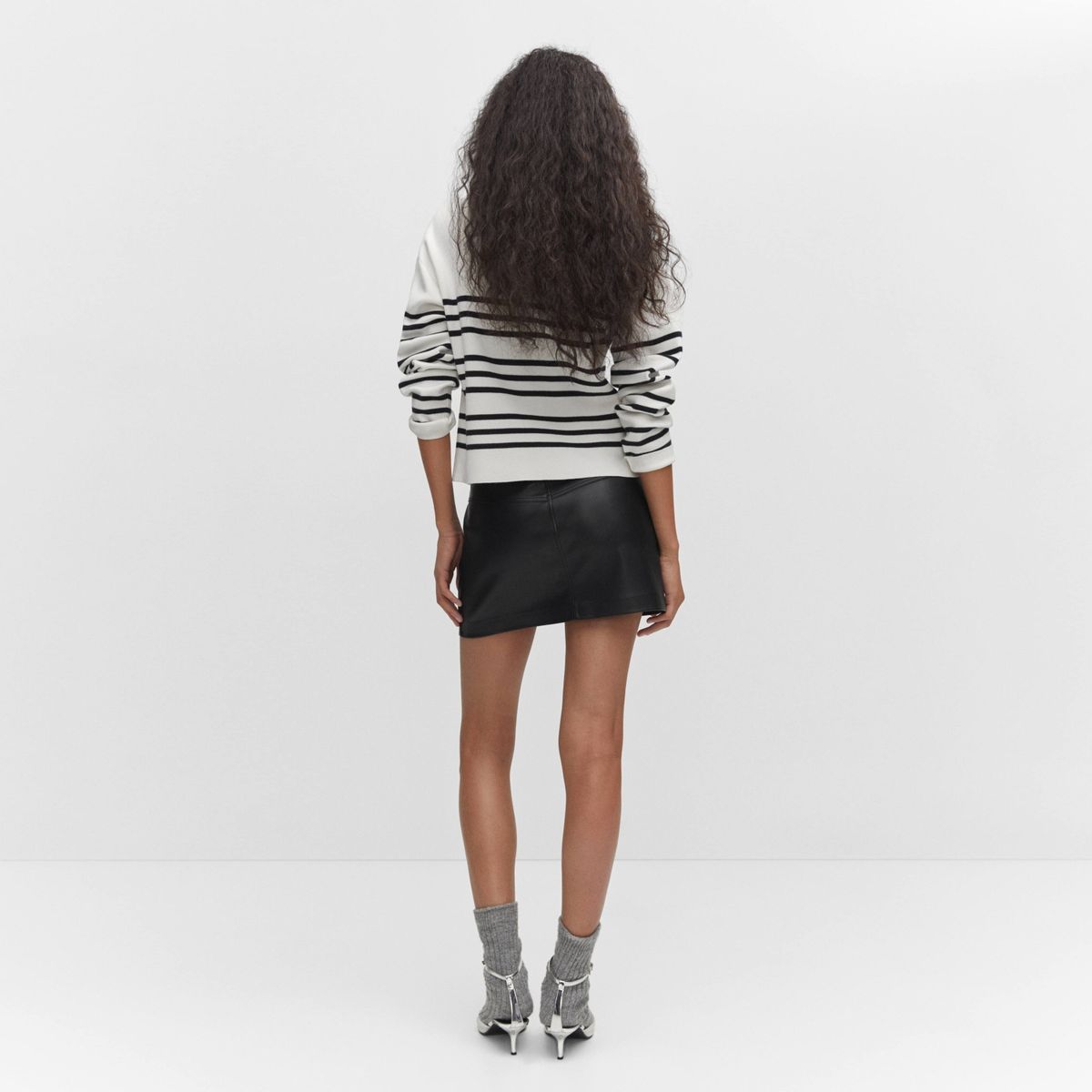 MANGO - Sweater Punto Fino Cuello Barco Mujer Mango