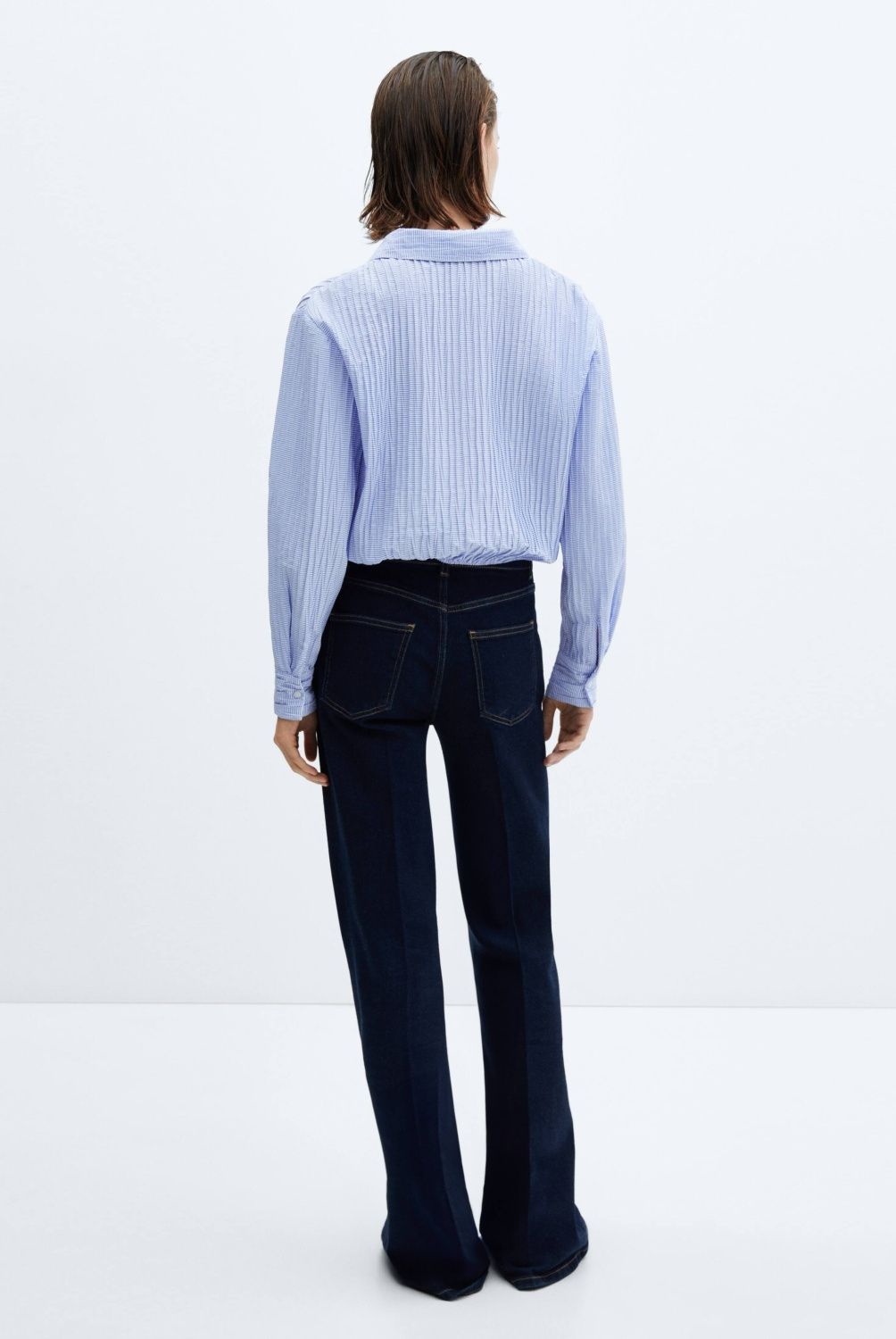 MANGO - Camisa Rayas Textura Mujer Mango