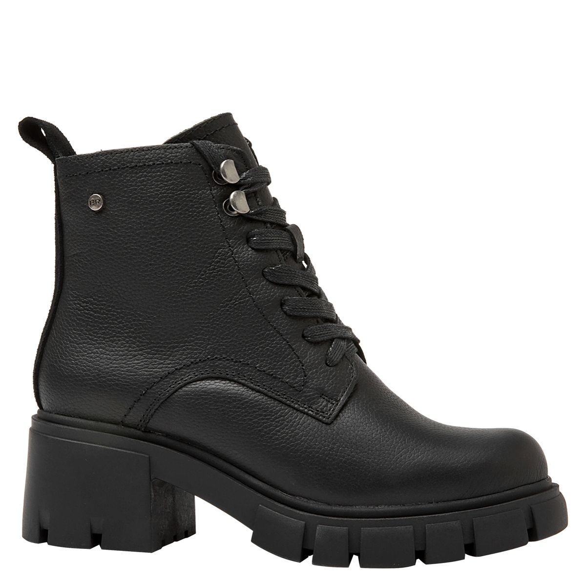 BRUNO ROSSI - Botín Mujer Cuero Negro Bruno Rossi