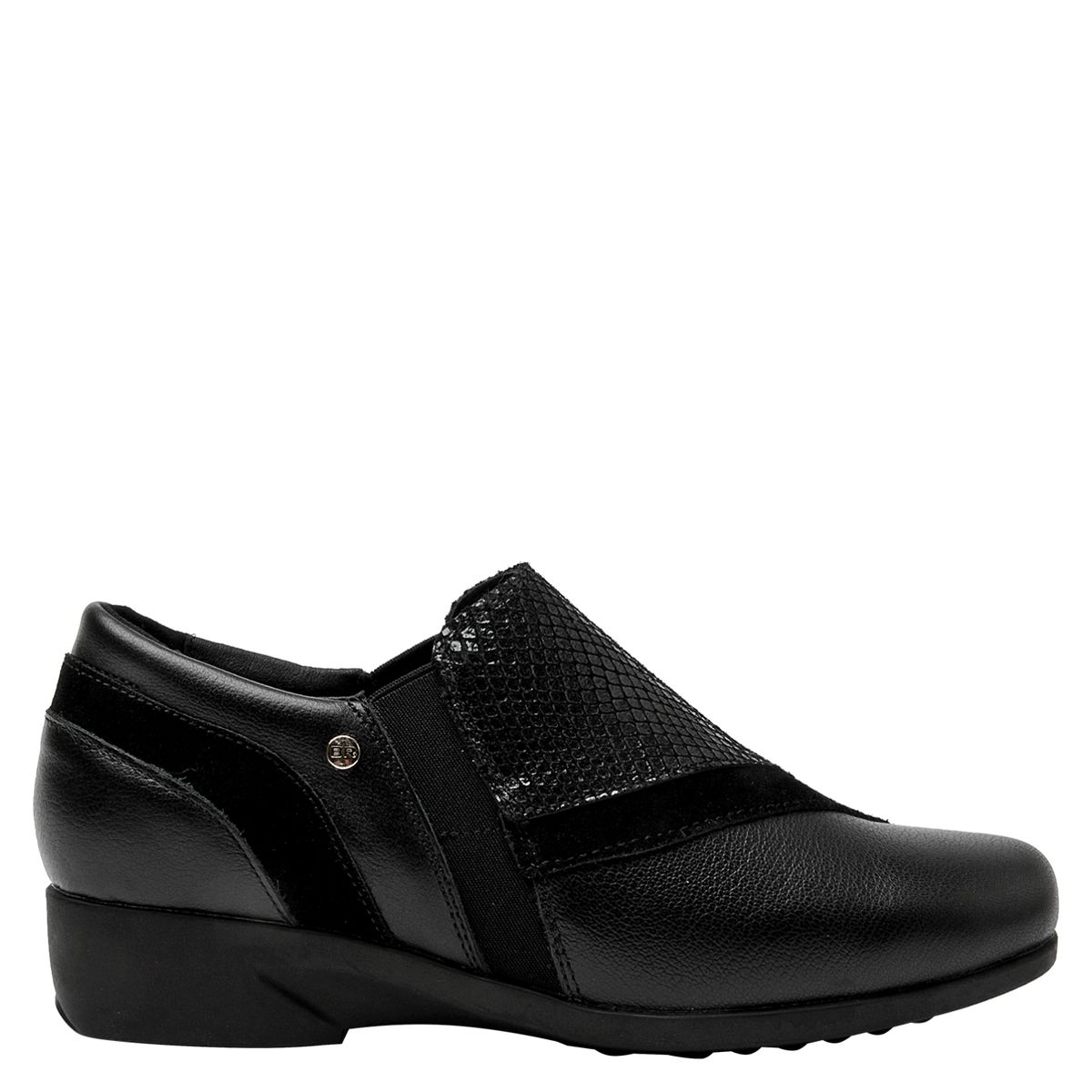 BRUNO ROSSI - Zapato Casual Mujer Cuero Negro Bruno Rossi