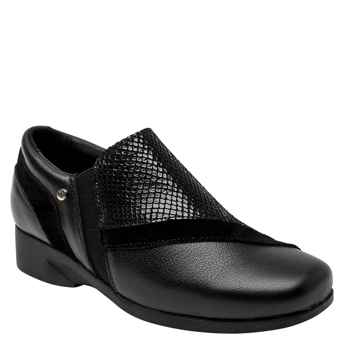 BRUNO ROSSI - Zapato Casual Mujer Cuero Negro Bruno Rossi