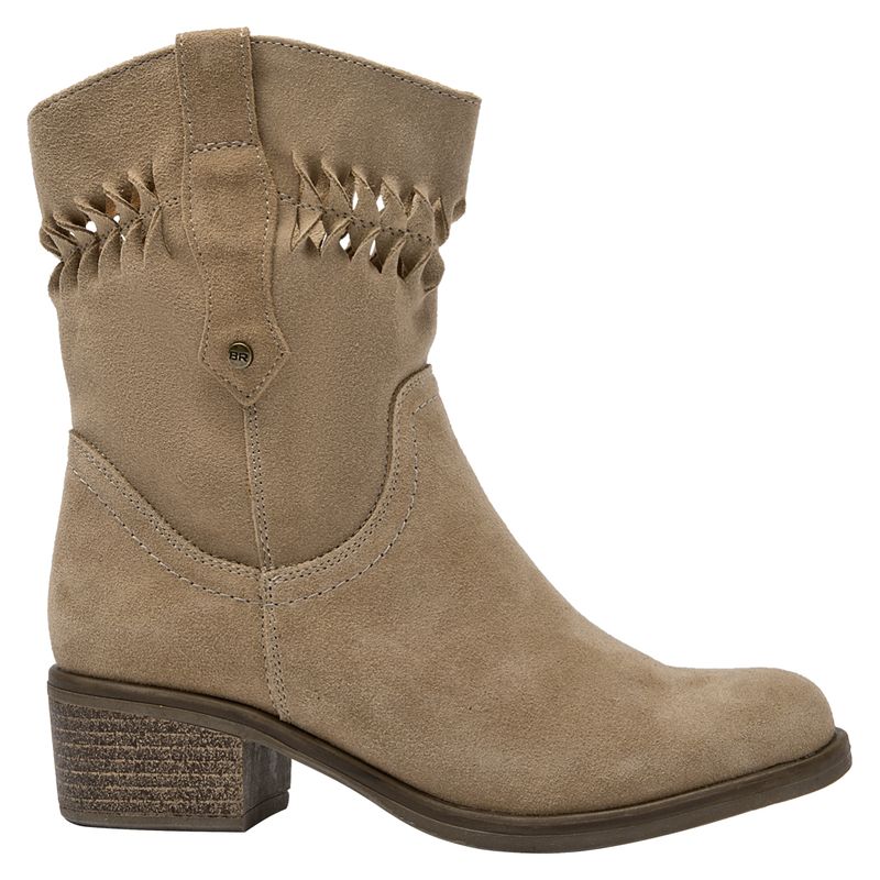 BRUNO ROSSI - Botín Mujer Cuero Beige Bruno Rossi